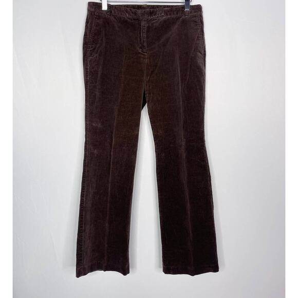 Ann Taylor LOFT Size 6 Brown Marisa Corduroy Straight Leg Trouser Pants Cotton - Picture 1 of 9